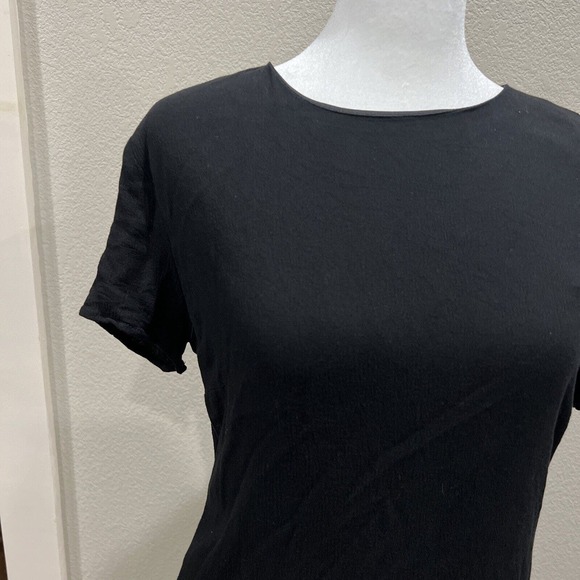 Lulu’s Dress Women Large Little Black Dress Ruffle Fringe Short Sleeve Date Nigh - Picture 2 of 9